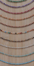 Kette Halskette Edelsteine Amethyst Moonstein Red Agate Tigerauge Goldfluss