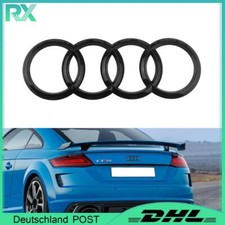 178x58mm für Audi TT Hinten Ringe Emblema Kofferraum Glänz Schwarz Emblem