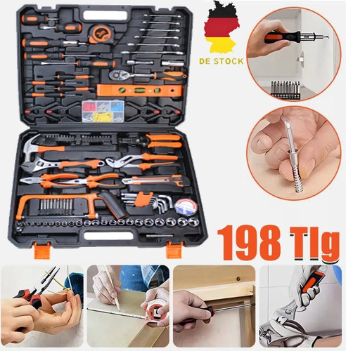 Werkzeugkoffer gefüllt 198tlg - werkzeugkoffer,
