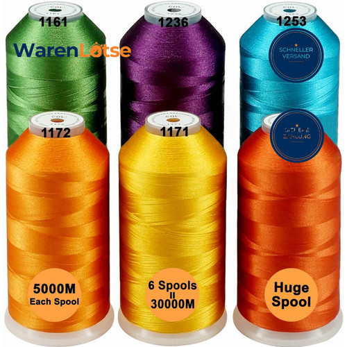 Stickgarn 6er set polyester - set,