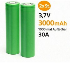 2 Akku 3,7v Batterie 3000mAh