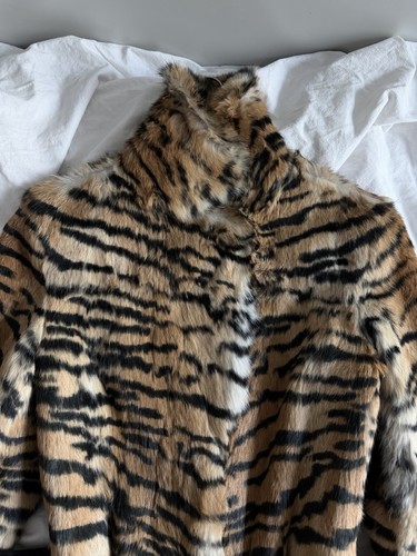 Rabbit fur coat - coat, print