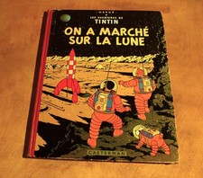 Tim und Struppi Originalausgabe von 1954 "TiTin ON A MARCHÈ SUR LA LUNE"