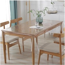 Transparente Tischdecke aus