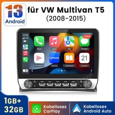 Für VW T5 Multivan 2008-2015 DAB+10.1'' Carplay Android 14.0 Autoradio GPS NAVI