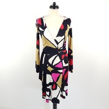 Diane Von Furstenberg Wickelkleid Damen Gr. EU 36 US 6 Mehrfarbig Seide Pop Art