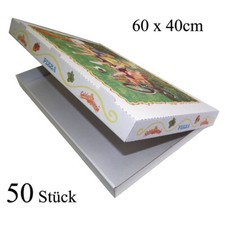 50 Pizzakartons 60 x 40 x 5cm Pizzakarton Pizzabox Karton für Pizza Box Kraft