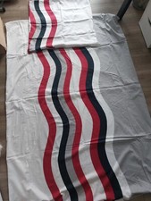 Bettwäsche Wellen Rot/Schwarz/Grau