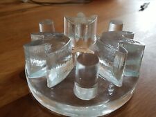 Vintage Stövchen Glas Massiv 1500Gr. schwer / Massiv Glas