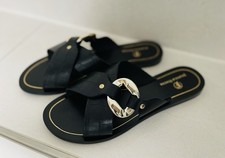 Jolana & Fenena Sandalen / Pantoletten + Gr. 39 + Leder + NEU + Made in Italy