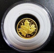 China 1,55 gr 999 Gold 5 yuan KIND MIT KOI FISCH 1997