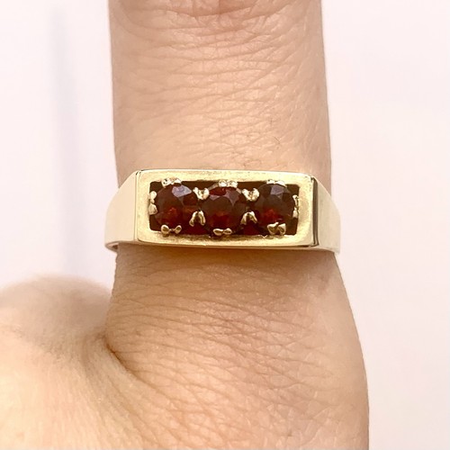 Granat ring gold - 9, trilogie