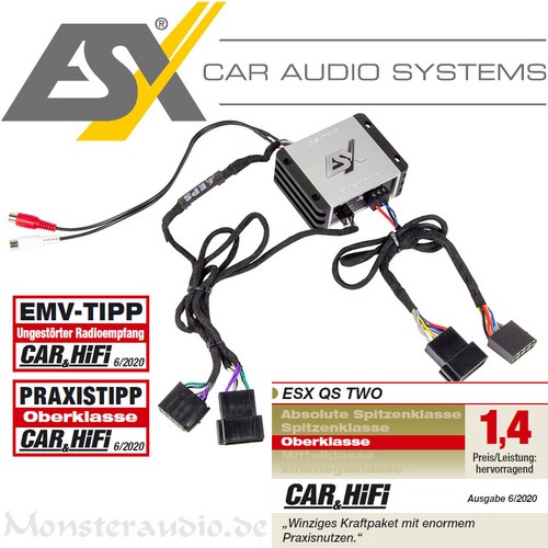 Esx 380 watt mini - 2-kanal, auto