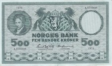 Norwegen 500 Kroner 1975