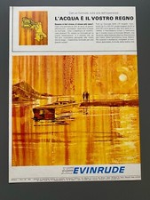 Evinrude Außenbord Motor Motorboot Italienische Werbung 1966 Vintage Ad Reklame