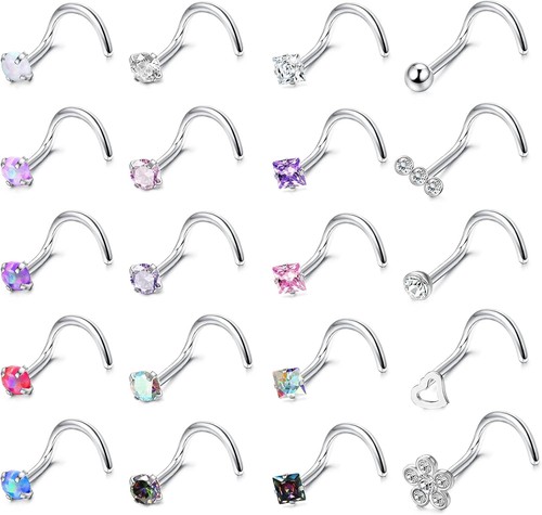 Nasenpiercing set edelstahl - nasenpiercing,