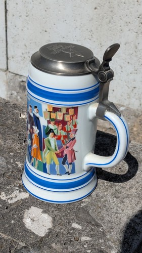 Hürlimann bierkrug porzellan - bierkrug,