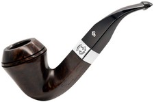 Peterson Sherlock Holmes Dark Finish Hansom Sterling Silver Mount Bruyère Pfeife (B)