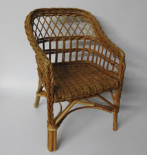 alter Vintage Puppen Korb