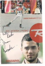 Autogramm Simon Fourcade Biathlet Frankreich Originalunterschrift