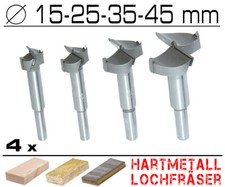 4 x Hartmetall Forstner Kunst