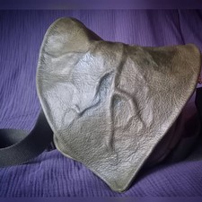 Upcycling Leder Tasche Schultertasche  Blattoptik Hippie Goa Larp Elfe Hexe Psy