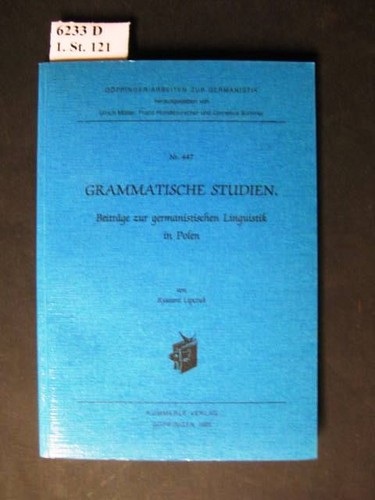 Grammatische studien beitr - grammatische, studien.