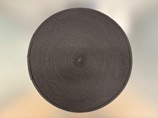 6X Platzdeckchen Platzset * schwarz * rund ca. 35 cm Ø