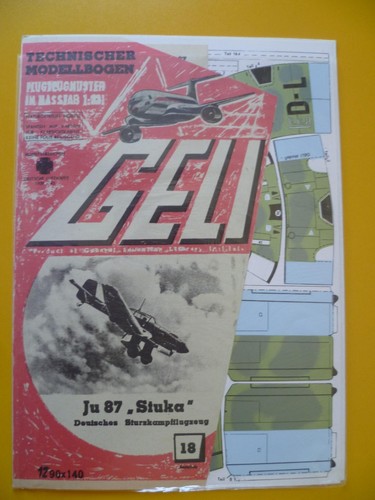 Modellbogen geli stuka - ju, 87