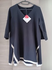 myday italienische Mode Oberteil Pullover Kleid halbarm schwarz Größe 42/44 NEU