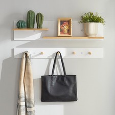 B-Waren 2-teilige Wandgarderobe Flurgarderobe Kleiderhaken FHK21-WN-bwaren