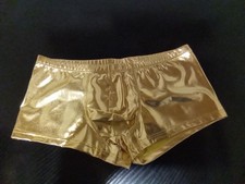 Wetlook,Glanz Boxershorts Gold XL Neu Herren