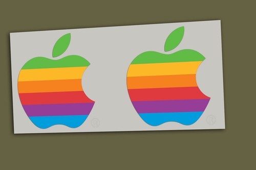 Apple regenbogen vintage - 80's,