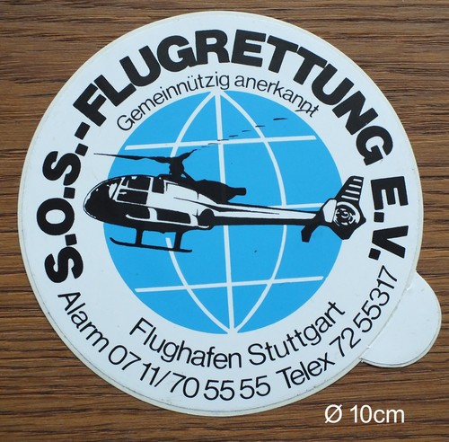 Aufkleber sos flugrettung - sos,