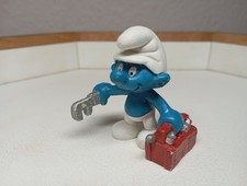 Schleich Handwerker Schlumpf Klempner 20187 Schlümpfe Plumber Rohrzange Germany 