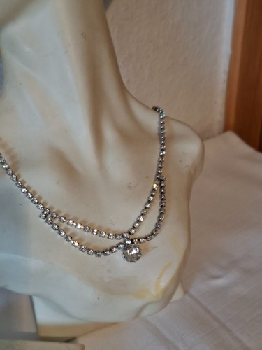 Altes strass collier - strass-,