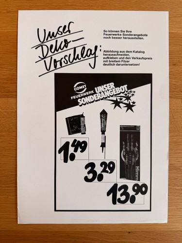 Alte comet feuerwerk werbung - alte,