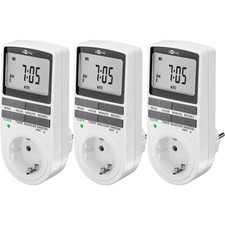 3x Digitale Wochen Zeitschaltuhr Steckdosen Timer 24 Stunden 10 Programme 3680W