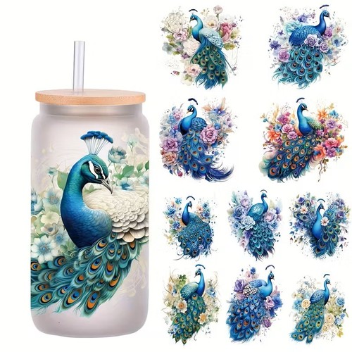 Dtf aufkleber pfau blume 5 - pfau,