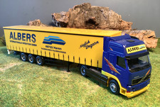AWM LKW Gardinen Sattelauflieger Spedition Albers Volvo Zugmaschine 1.87 H0