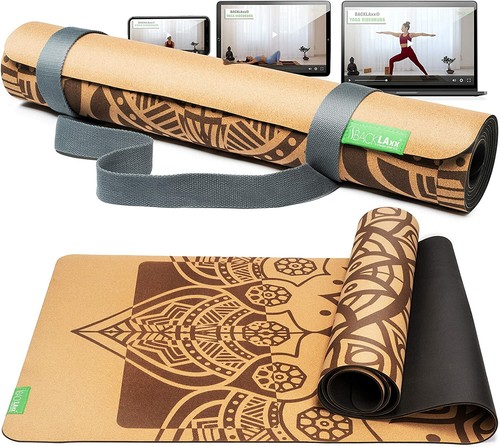 Backlaxx kork yoga matte - kork,