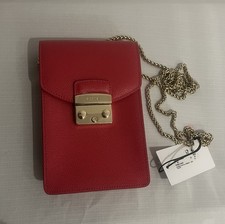 Furla Leder Handytasche Dunkelrosa Damen Original Neu