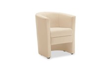 Sessel Cocktailsessel Lederlook - Kunstleder in Farbe Beige