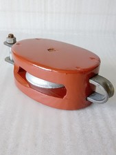 Schiffsblock Talje 27 cm Umlenkrolle Flaschenzug Yachtblock Loft Industriedesign