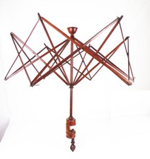 Alte Schirmhaspel Wollwickler Holz Handarbeit Schneider Biedermeier 