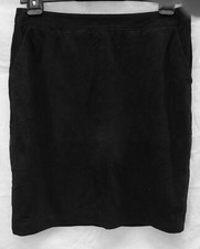 Lederrock 48 schwarz HEINE Taschen Ziegenvelour Leder festlich elegant NP200€