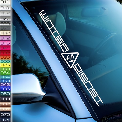 Winterauto aufkleber - winterauto,