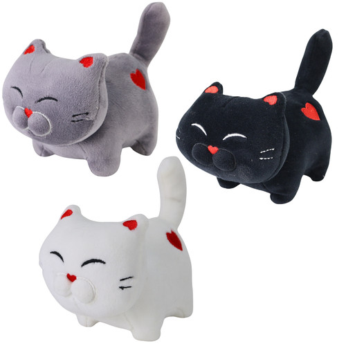 Plüschkatze mit herz - plüschkatze,