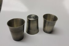 3x Zinnbecher klein Zinn