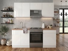 Küchenzeile 200 cm Weiß